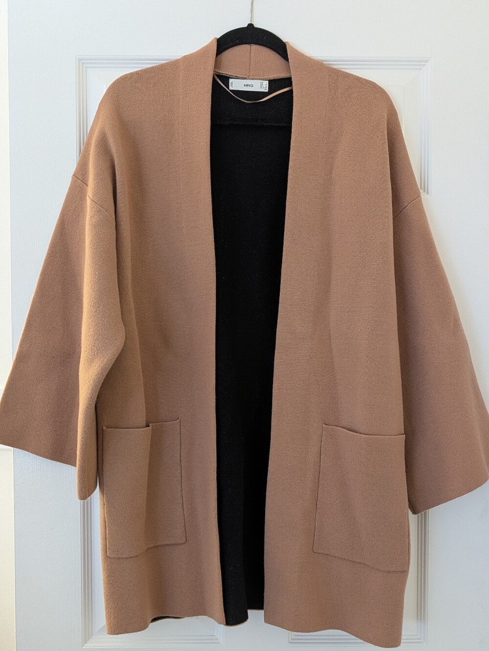 Mango Relaxed Open-Front Camel Kimono